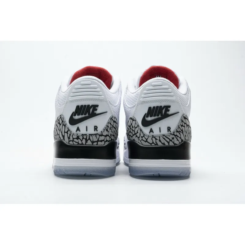  Air Jordan 3 Retro Free Throw Line White Cement 923096-101 