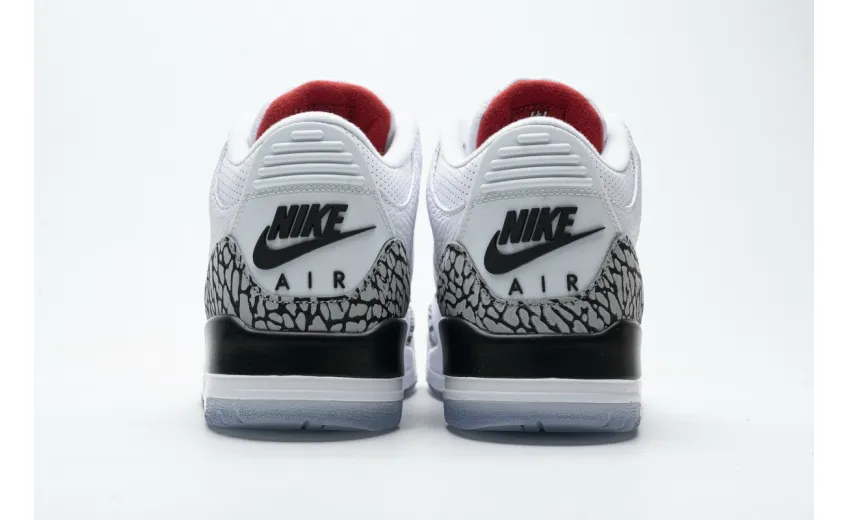  Air Jordan 3 Retro Free Throw Line White Cement 923096-101 