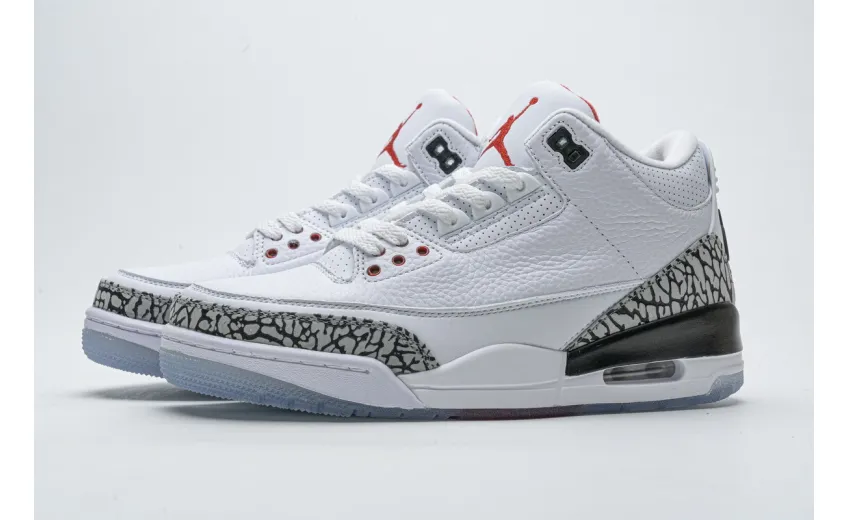  Air Jordan 3 Retro Free Throw Line White Cement 923096-101 