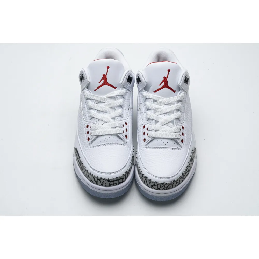  Air Jordan 3 Retro Free Throw Line White Cement 923096-101 