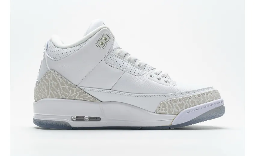 Bstsneaker- Air Jordan 3 Retro Pure White (2018) 136064-111 