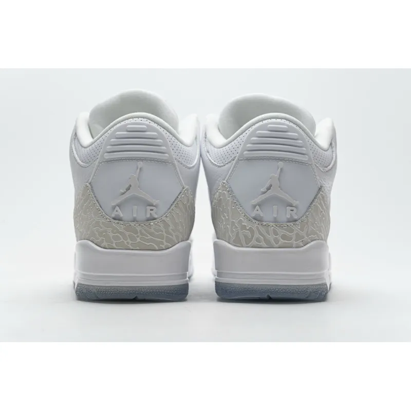 Bstsneaker- Air Jordan 3 Retro Pure White (2018) 136064-111 