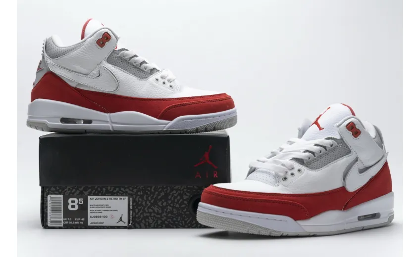 Bstsneaker- Air Jordan 3 Retro Tinker White University Red CJ0939-100 