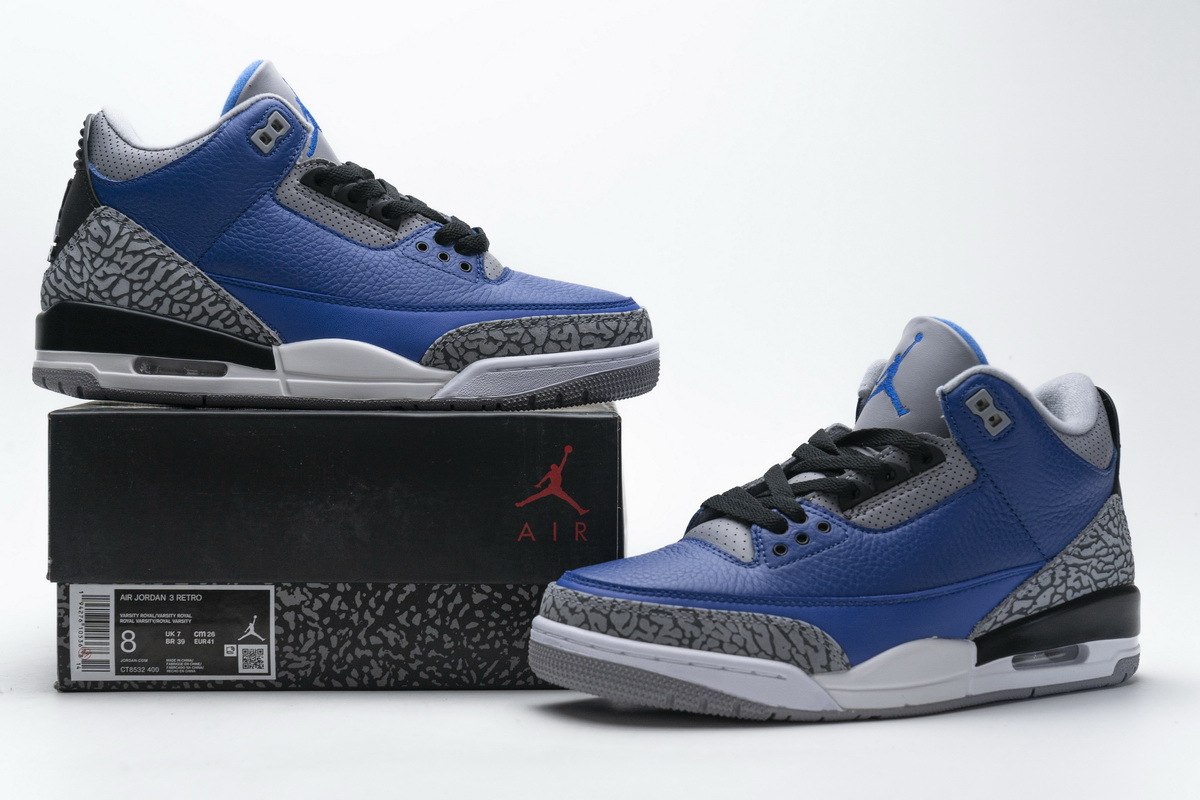 Bstsneaker- Air Jordan 3 Retro Varsity Royal Cement CT8532-400 