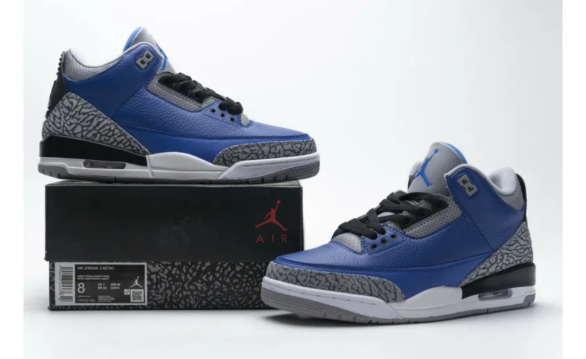 Bstsneaker- Air Jordan 3 Retro Varsity Royal Cement CT8532-400 