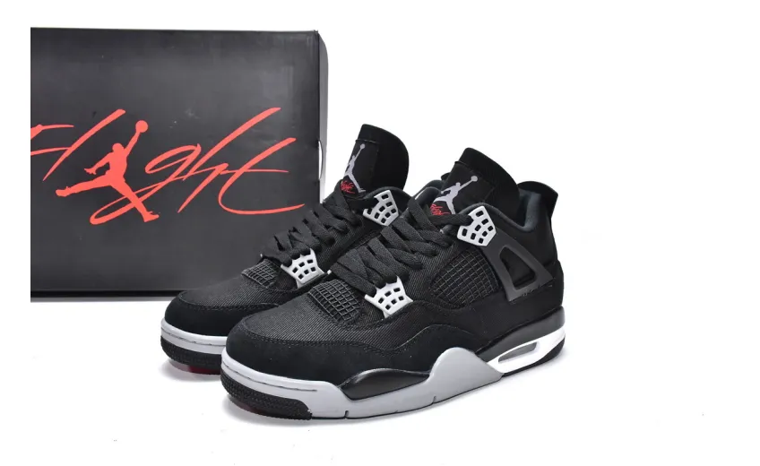 Bstsneaker- Air Jordan 4 Retro Black Canvas DH7138-006  