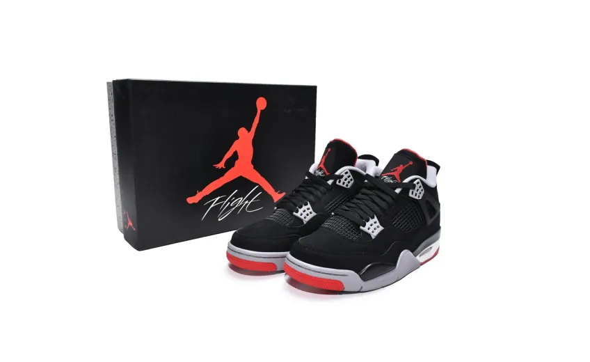 Bstsneaker- Air Jordan 4 Retro Bred (2019) 308497-060  