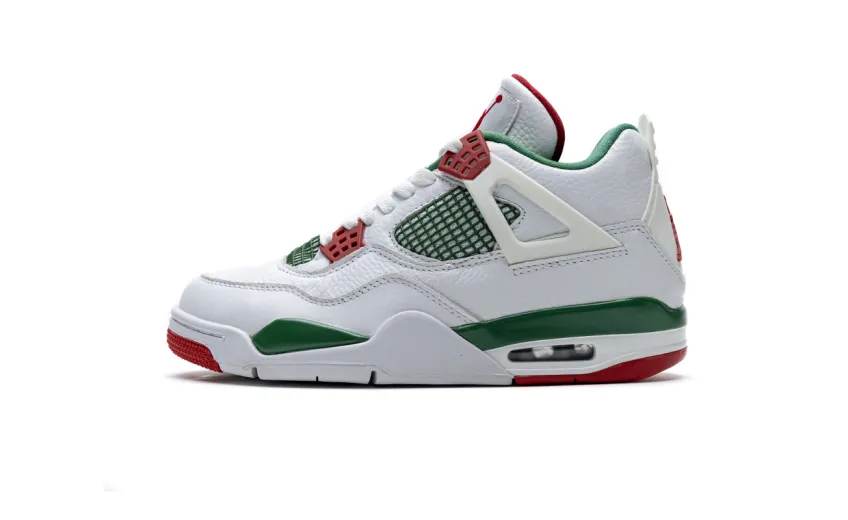 Bstsneaker- Air Jordan 4 Retro White Green Red AQ3816-063 
