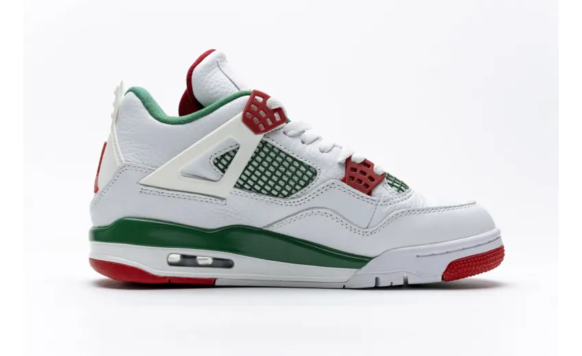 Bstsneaker- Air Jordan 4 Retro White Green Red AQ3816-063 