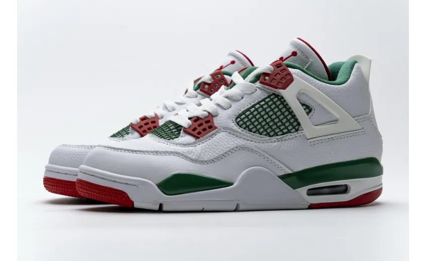 Bstsneaker- Air Jordan 4 Retro White Green Red AQ3816-063 
