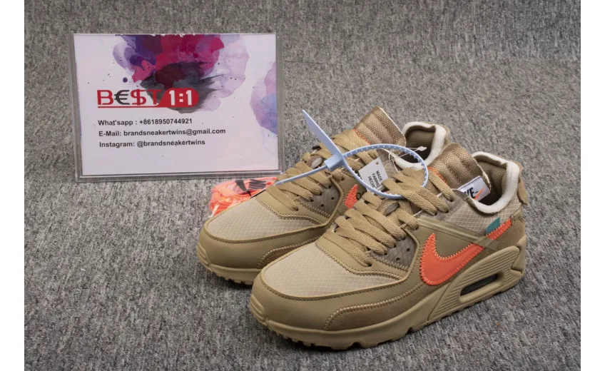 Bstsneaker- Air Max 90 OFF-WHITE Desert Ore AA7293-200 