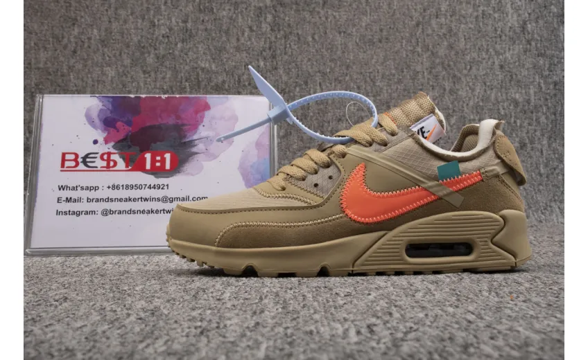 Bstsneaker- Air Max 90 OFF-WHITE Desert Ore AA7293-200 