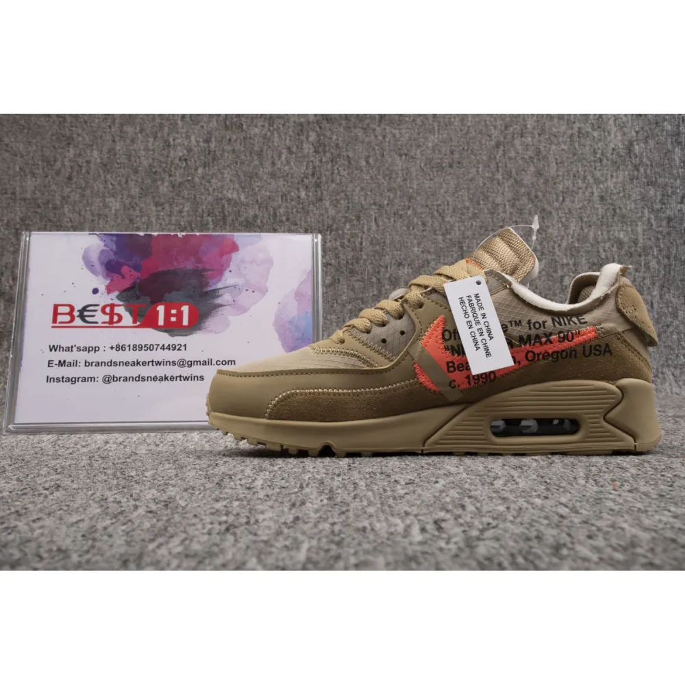 Bstsneaker- Air Max 90 OFF-WHITE Desert Ore AA7293-200 