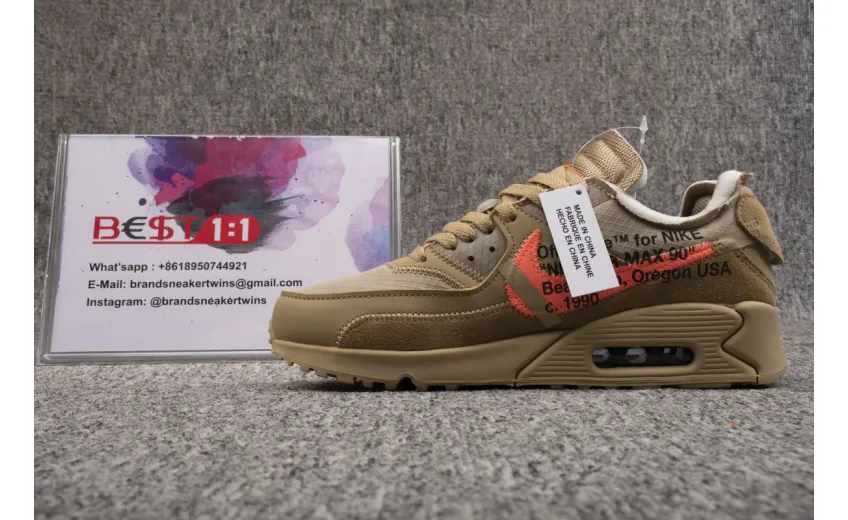Bstsneaker- Air Max 90 OFF-WHITE Desert Ore AA7293-200 