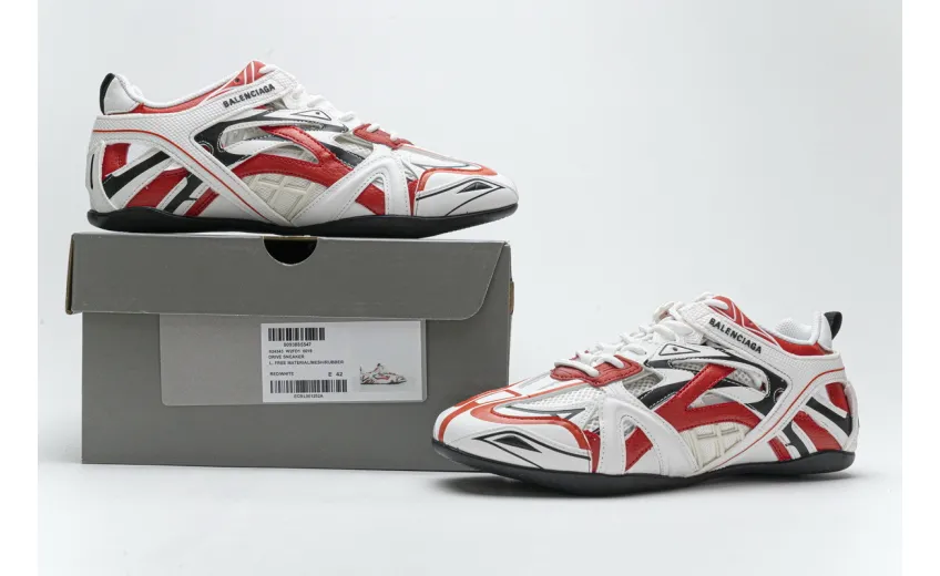 Bstsneaker- Balenciaga Drive Sneaker Red White 624343 W2FD1 6019 
