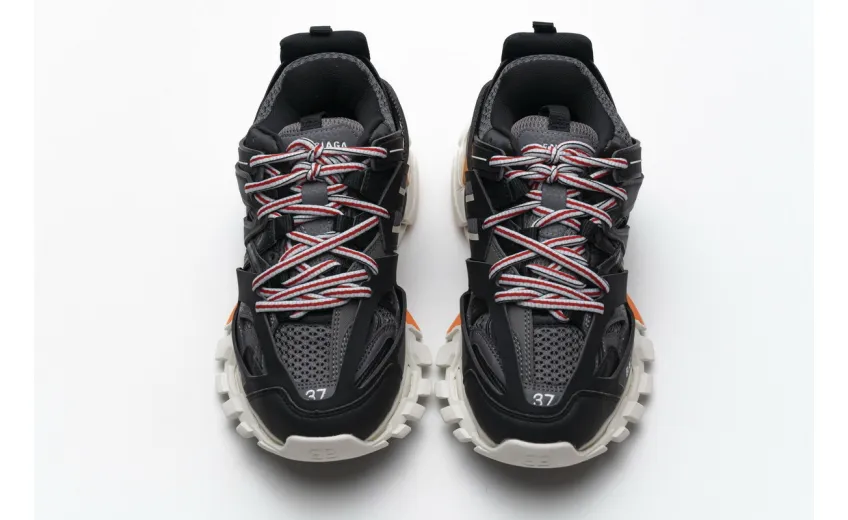 Bstsneaker- Balenciaga Tess S.Black White Orange 542436 W1GB7 2019 
