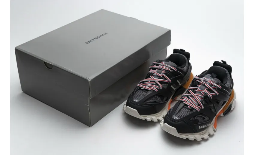 Bstsneaker- Balenciaga Tess S.Black White Orange 542436 W1GB7 2019 