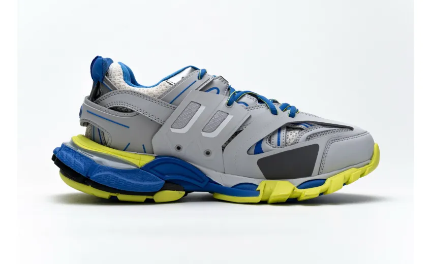 Bstsneaker- Balenciaga Tess S.Grey Blue Yellow 542023 W1GB9 6509 