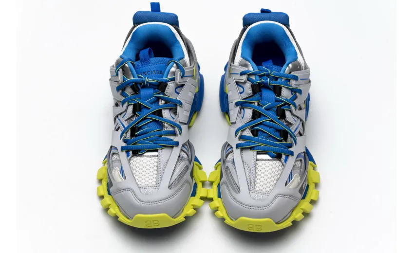 Bstsneaker- Balenciaga Tess S.Grey Blue Yellow 542023 W1GB9 6509 