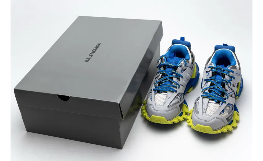 Bstsneaker- Balenciaga Tess S.Grey Blue Yellow 542023 W1GB9 6509 