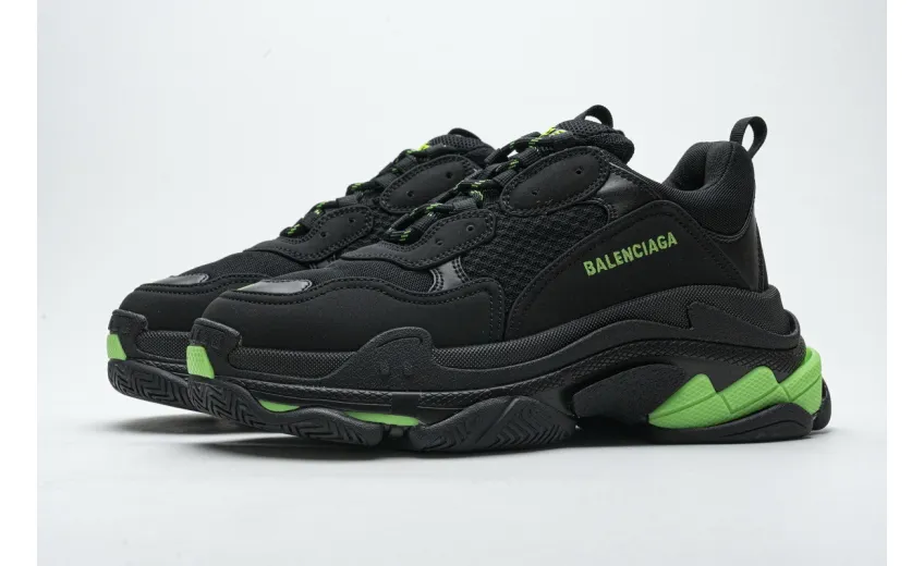 Bstsneaker- Balenciaga Triple S Black Green 544355 W09ON 1045 