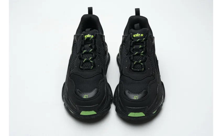 Bstsneaker- Balenciaga Triple S Black Green 544355 W09ON 1045 