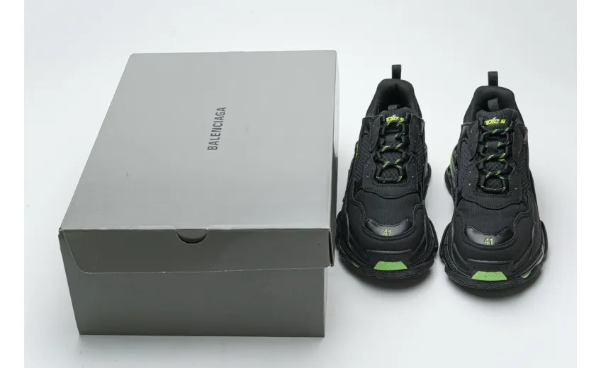 Bstsneaker- Balenciaga Triple S Black Green 544355 W09ON 1045 