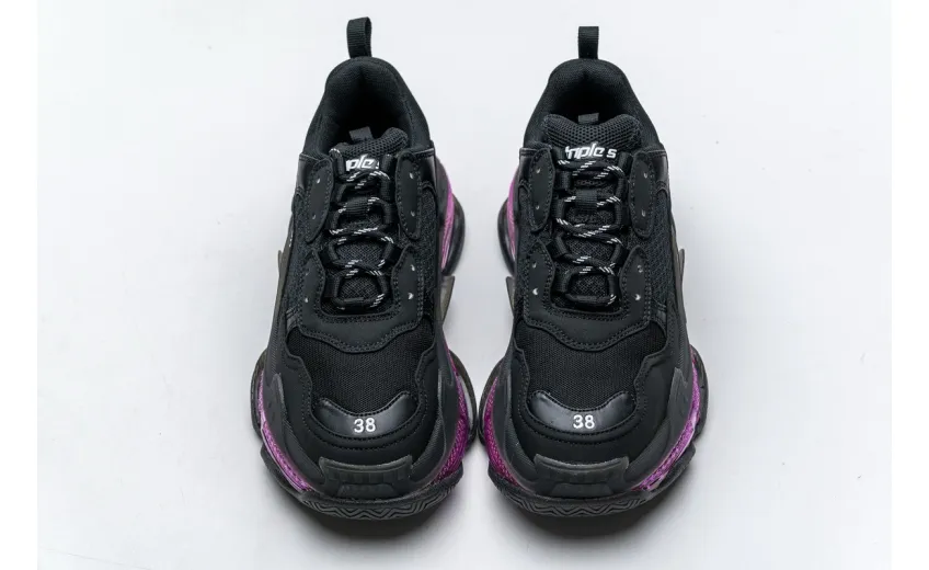 Bstsneaker- Balenciaga Triple S Black Plum Red 544351 W09O1 0829 