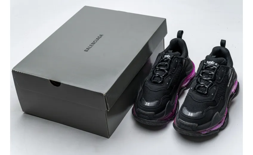 Bstsneaker- Balenciaga Triple S Black Plum Red 544351 W09O1 0829 