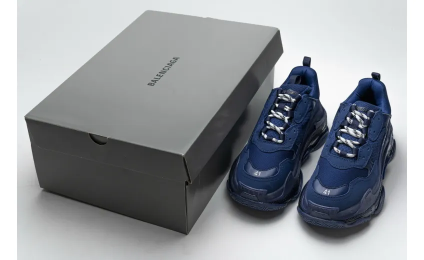 Bstsneaker- Balenciaga Triple S Dark Blue 541624 W09O1 4107 