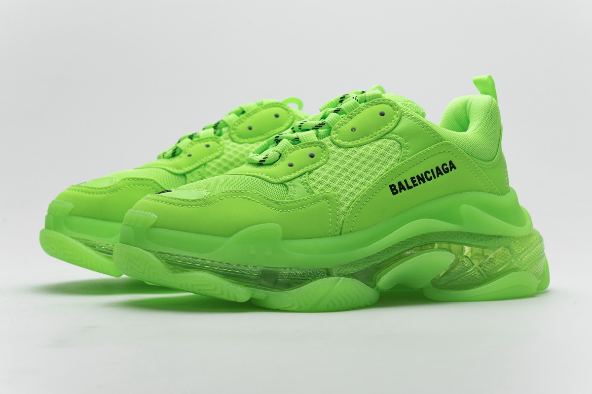 Bstsneaker- Balenciaga Triple S Fluorescent Green 544351 W09O1 3802 