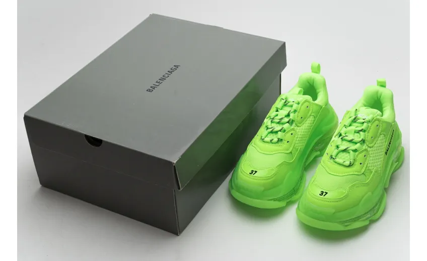 Bstsneaker- Balenciaga Triple S Fluorescent Green 544351 W09O1 3802 