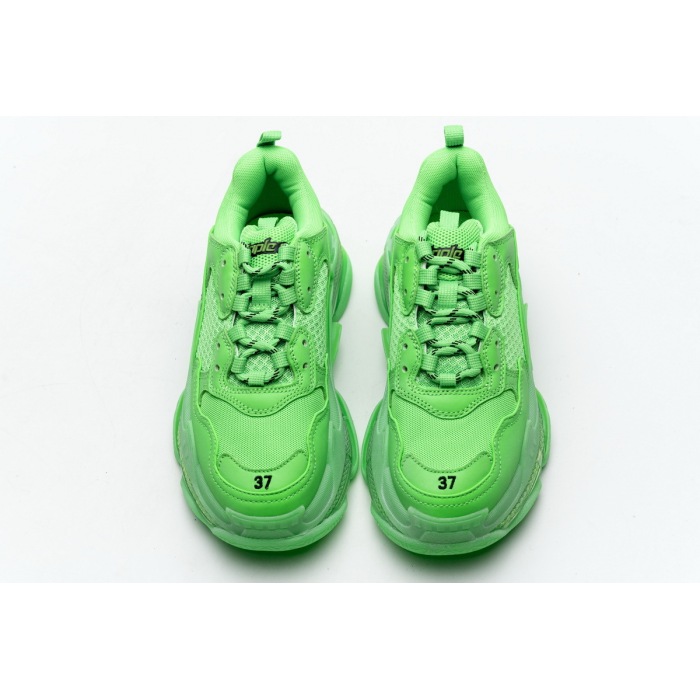  Balenciaga Triple S Neon Green Clear Sole (W) 544351 W09OL 3801 