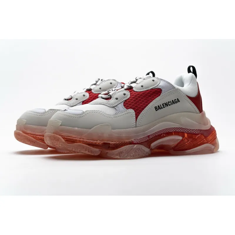 Bstsneaker- Balenciaga Triple S White Red 544351 W09E1 4552 