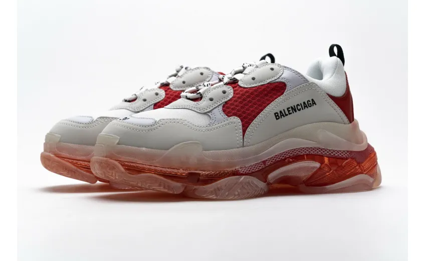 Bstsneaker- Balenciaga Triple S White Red 544351 W09E1 4552 