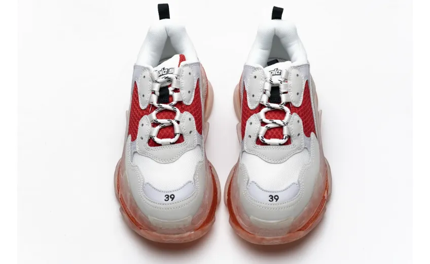 Bstsneaker- Balenciaga Triple S White Red 544351 W09E1 4552 