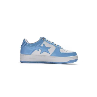 Top Quality Bapesta A Bathing Ape Bape Sta Low White Blue 1M70-191-001 02