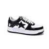 Bstsneaker-Bapesta Bathing Ape Bape Sta Low Black White 1G70-109-0001