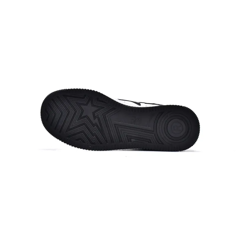 Bstsneaker-Bapesta Bathing Ape Bape Sta Low Black White 1G70-109-0001