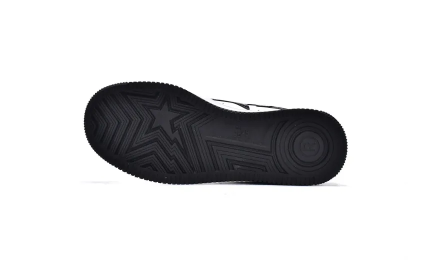 Bstsneaker-Bapesta Bathing Ape Bape Sta Low Black White 1G70-109-0001
