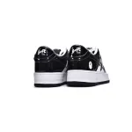Bstsneaker-Bapesta Bathing Ape Bape Sta Low Black White 1G70-109-0001
