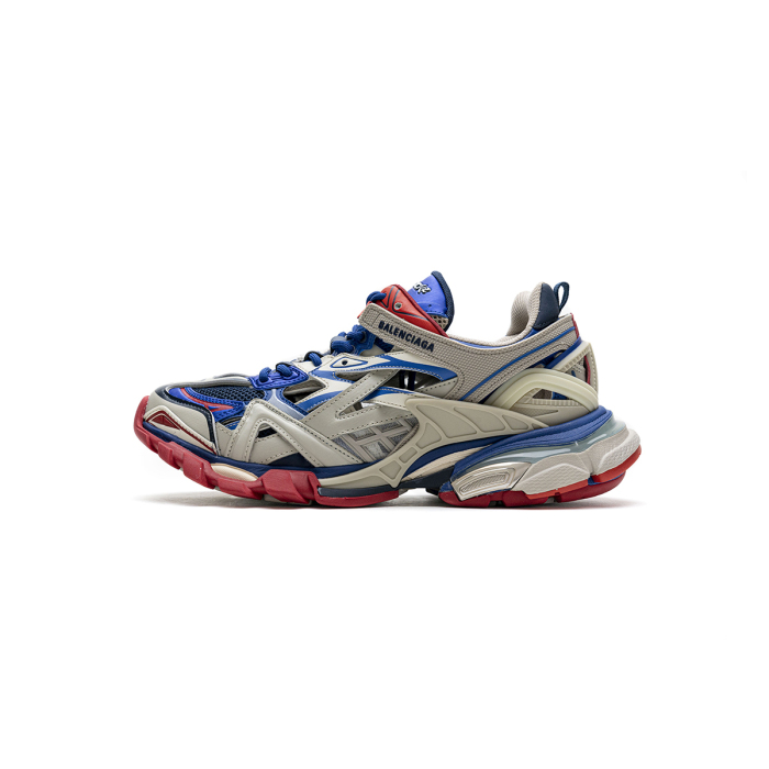  Blenciaga Track 2 Sneaker Beige Blue 570391 W2GN2 8570 