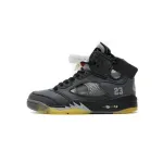  Nike Air Jordan 5 Retro Off-White Black Muslin CT8480-001 