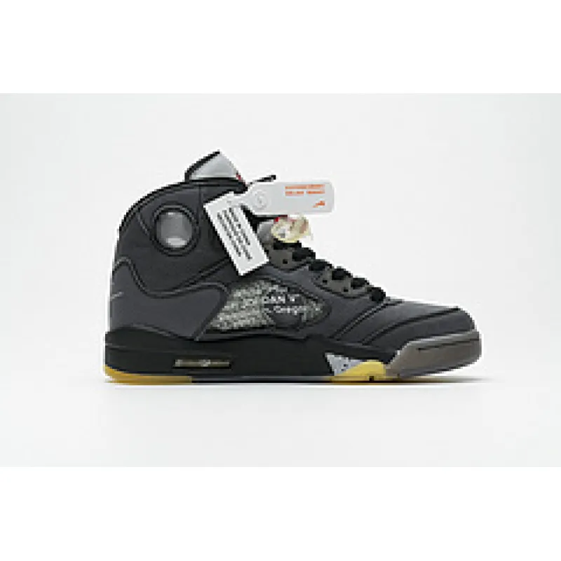  Nike Air Jordan 5 Retro Off-White Black Muslin CT8480-001 