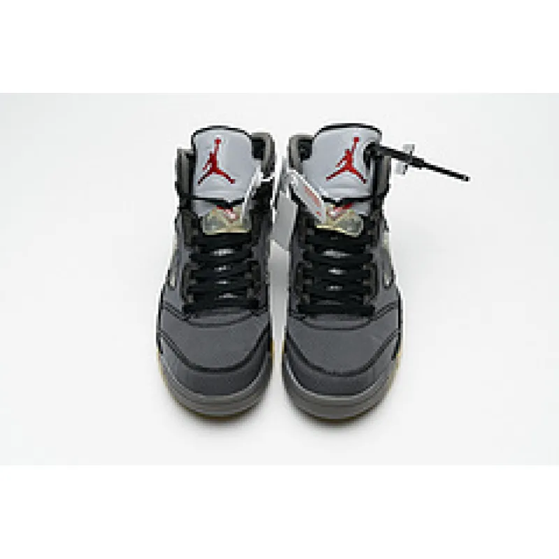  Nike Air Jordan 5 Retro Off-White Black Muslin CT8480-001 
