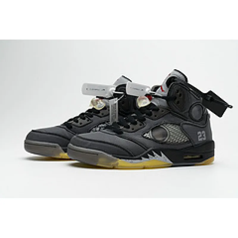  Nike Air Jordan 5 Retro Off-White Black Muslin CT8480-001 