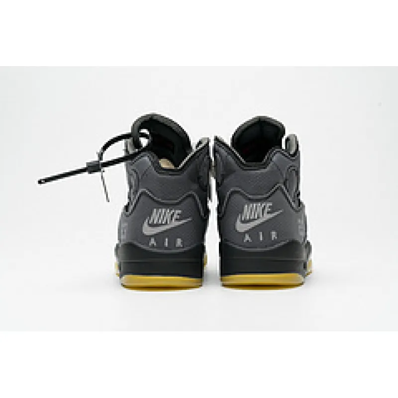  Nike Air Jordan 5 Retro Off-White Black Muslin CT8480-001 