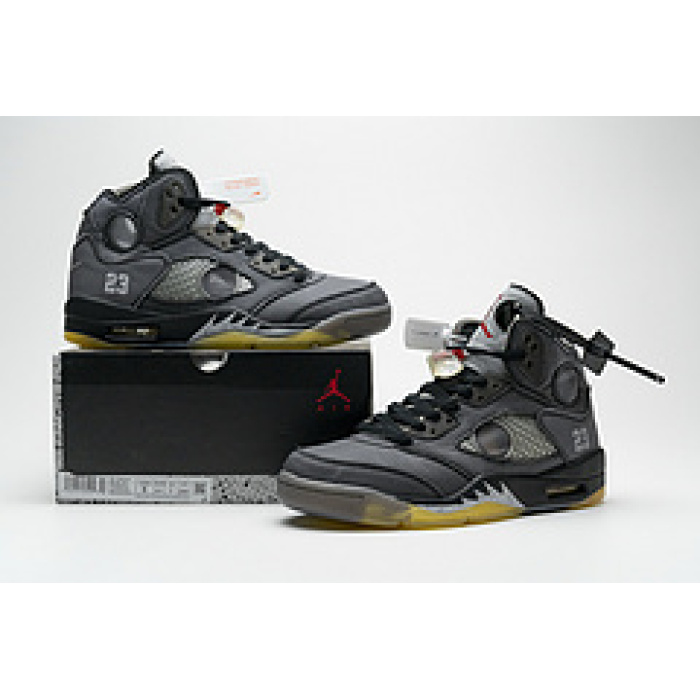  Nike Air Jordan 5 Retro Off-White Black Muslin CT8480-001 