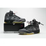  Nike Air Jordan 5 Retro Off-White Black Muslin CT8480-001 
