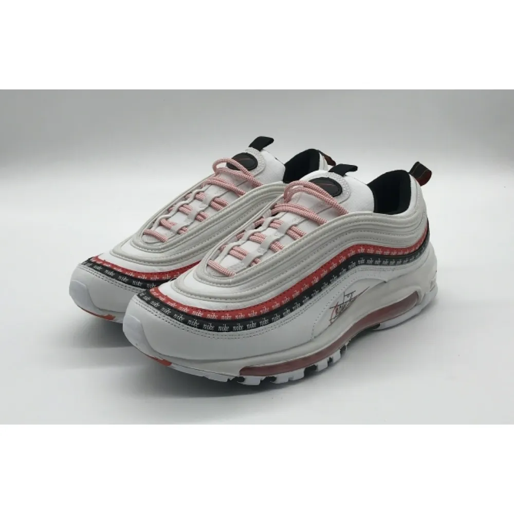 Bstsneaker- Nike Air Max 97 Sketch Logo White Black Red CK9397-100 
